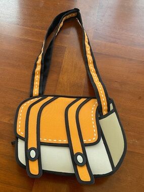 Jump From Paper Cheese Orange Shoulder Bag